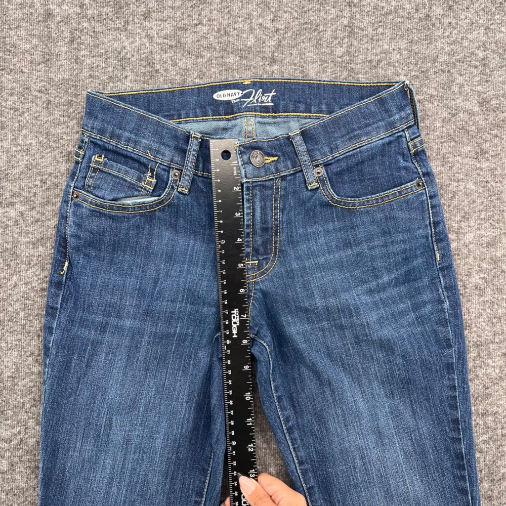 Old Navy The Flirt Bootcut Jeans Womens 00 Blue Medium Wash Stretch Denim Pants - Picture 11 of 13